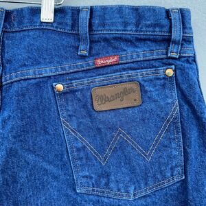 Y2K Wrangler Relaxed Fit Jeans Mens 40x36 (39x35) Dark Wash Western Cowboy